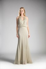 Authentic Andrea Leo A0500-Color: Champagne-Size 10- Prom Dress