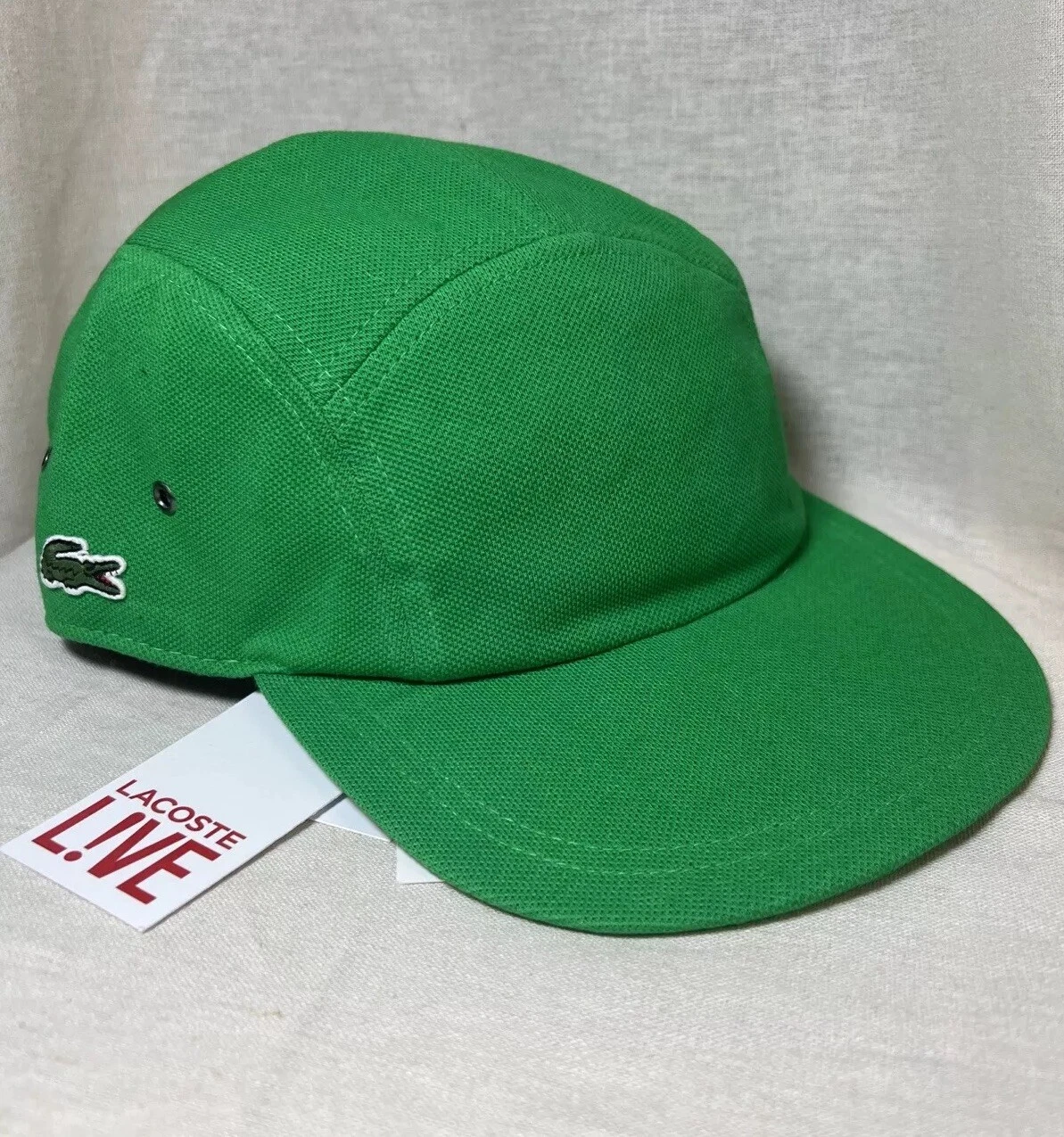 Casquette de camp Supreme Lacoste Pique Knit vert Kelly 2017SS rare chapeau neuf avec étiquettes