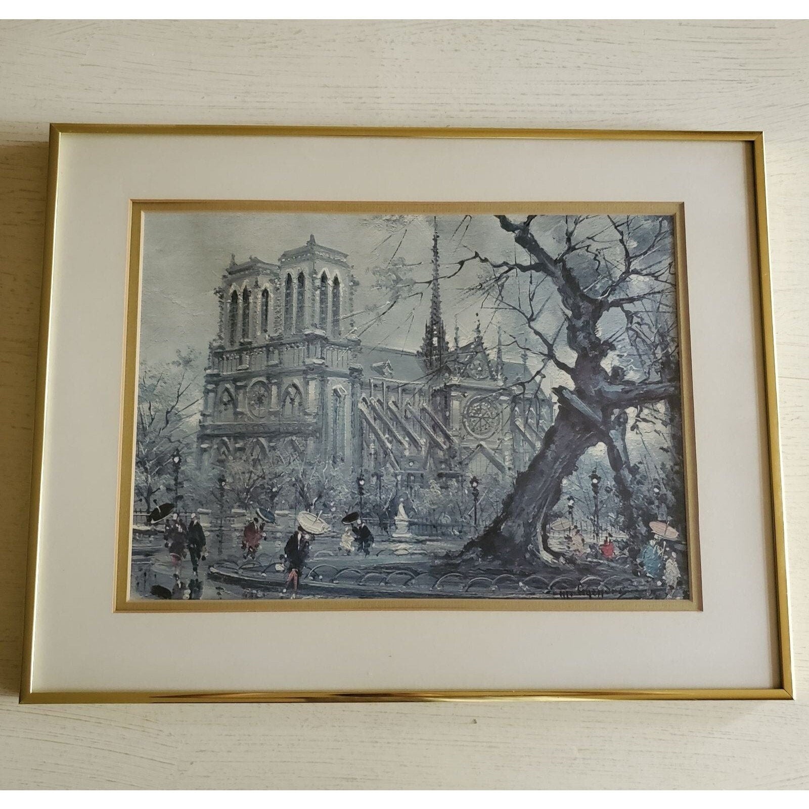 Maurice Legendre Cathedral Notre Dame Vivani Square Framed Art Print