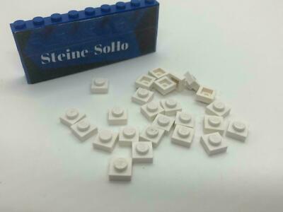 Lego (c) 25x 1x1 Platte - 3024 - weiss - white -  plate