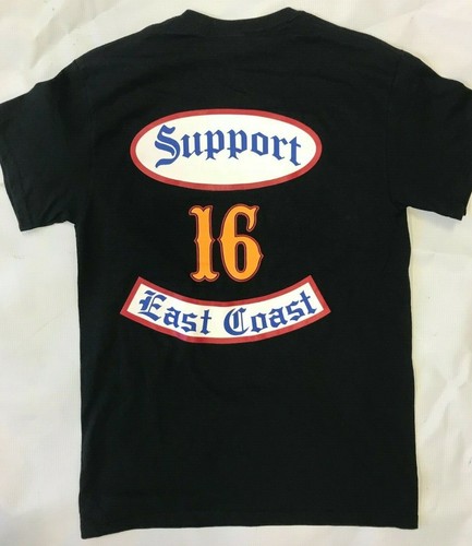 SUPPORTO 16 PAGAN'S MC MOTO CLUB EAST COAST ROCKER T SHIRT 4XL