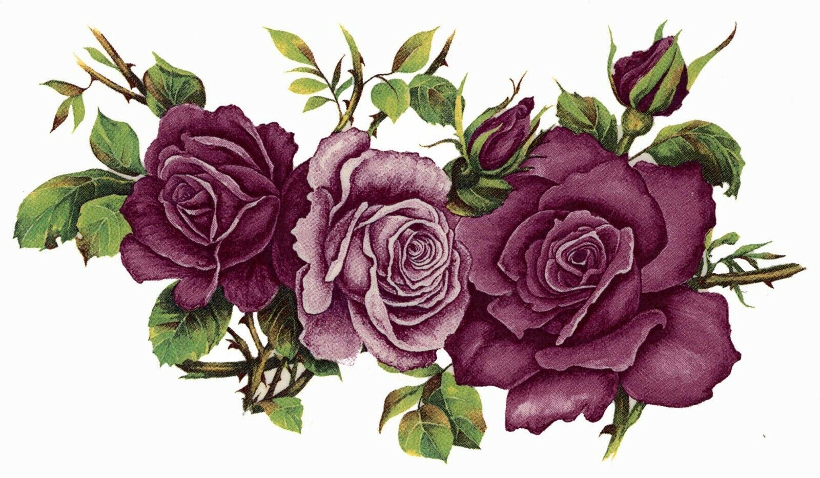 Rose Stack Design Burgundy Pink Rose Stack Flowers Select-A-Size Waterslide Ceramic ...