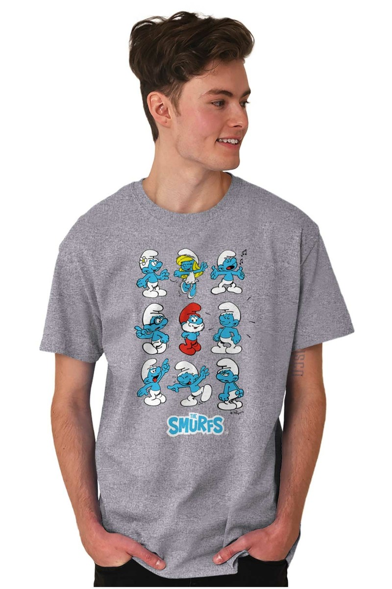 the Smurfs Squad Papa Smurfette 80s Cartoon Womens or Mens