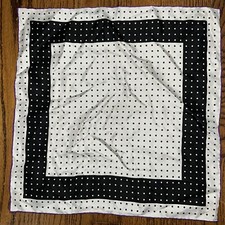 Dotted Black Pocket Square.