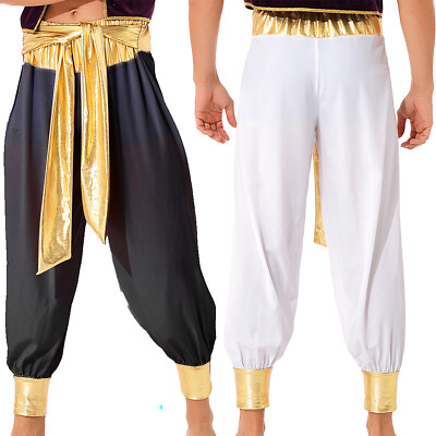 DE Herren Dress Up Erwachsene Hosen Deluxe Bloomers Bühne Kostüm Turban Harem