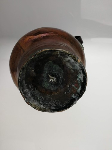 Coquemar, Bouilloire à Anse, en Cuivre Rouge, XVIIIe , H 34 cm.ancien. - Imagen 9 de 12