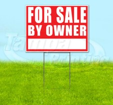 FOR SALE BY OWNER Yard Sign Corrugated Plastic Bandit Lawn Decoration USA