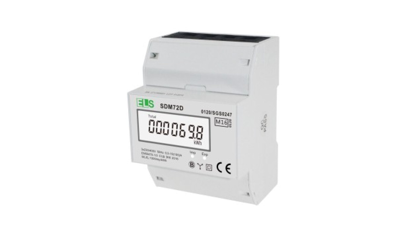 LCD indicator 3-phase 100A 4-module SDM72D /T2UK