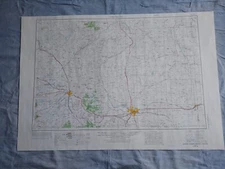 USGS Topography Map Quadrangle Cheyenne, WY; NE; CO 1954 Rev 1969  1:250,000