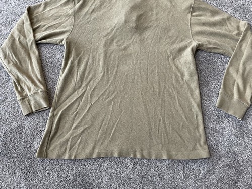 Double RL Ralph Lauren RRL Sweater Mens XL Beige Henley Wool Blend Vintage USA - Picture 14 of 15