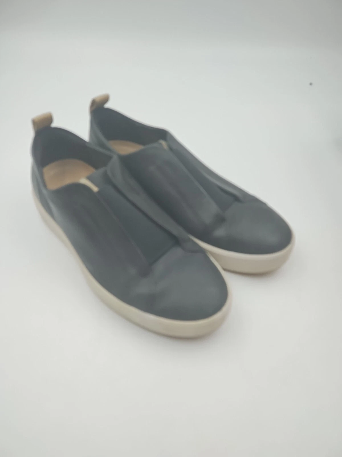 Scarpe slip on Ecco uomo design danese in pelle nera taglia 5