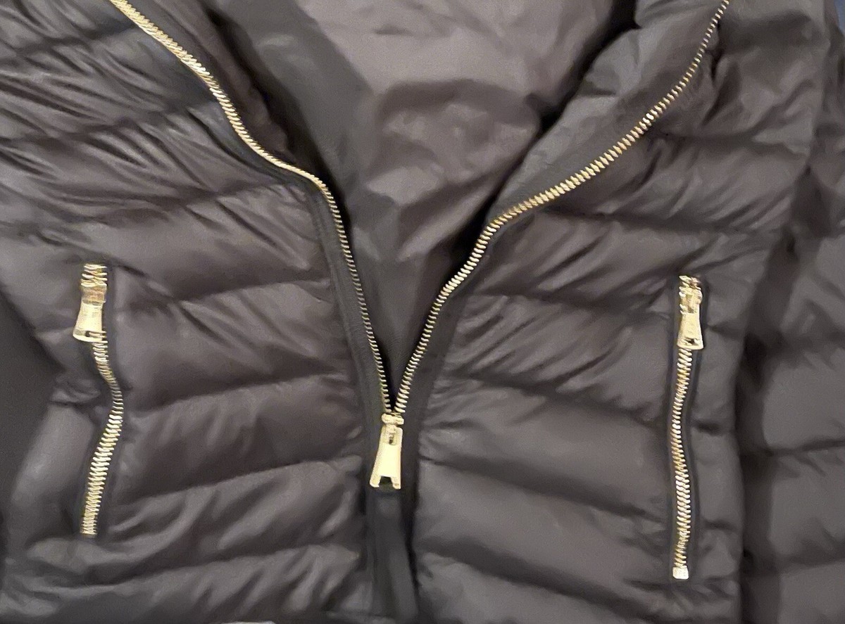 ジャケット・アウター ZARA downjaket coat far black gold zip M s-l1200.jpg