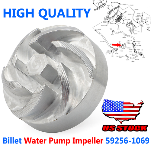 Billet Water Pump Impeller 592561069 For Kawasaki Brute 650 Force
