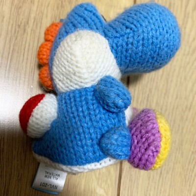 Nintendo amiibo Yoshi Wool World Amigurumi Knitted Toy Yoshi Blue