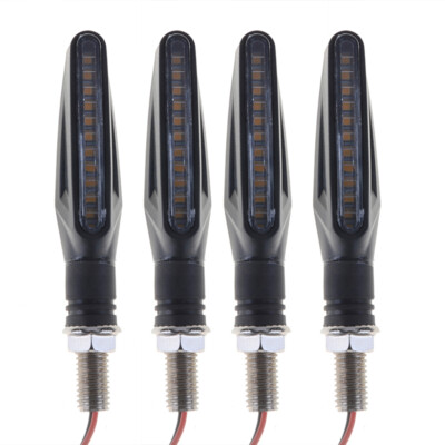 4x Flowng Motorcycle LED Turn Sgnals Lght Blnker ndcator Amber