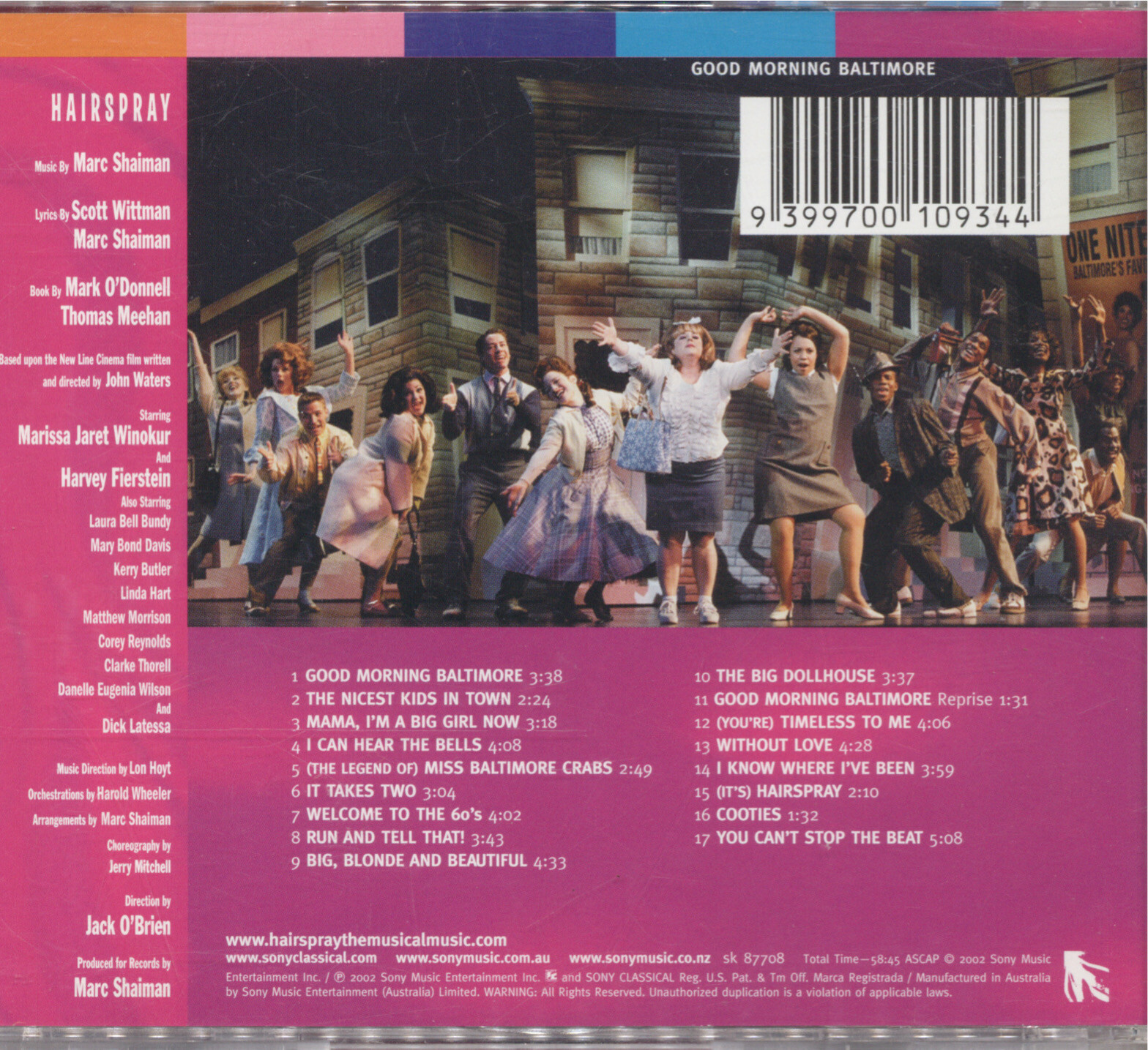 Hairspray Original Broadway Cast Recording CD eBay