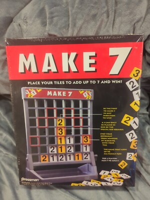 Make 7 Pressman Game, New, Sealed, 1994 Tile Game