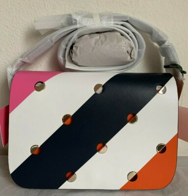 Kate Spade Nicola MOT Dot Medium Flap Leather Shoulder Bag