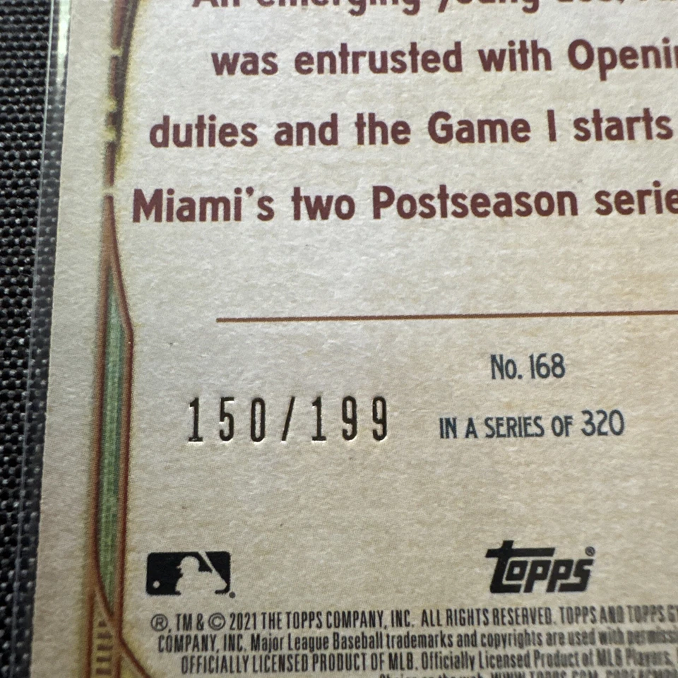 Sandy Alcantara 2021 Topps Gypsy Queen Marlins Turquoise /199 - Image 3 of 3