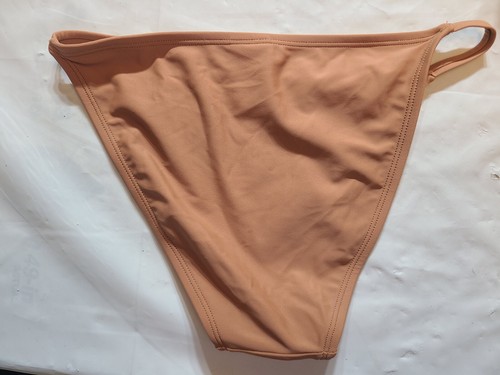 Women'sTab Side Cheeky Bikini Bottom - Wild Fable Brown Low Rise Size Medium - Picture 2 of 6