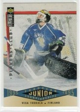 Vesa Toskala 95-96 Upper Deck Collector's Choice Players Club #335 Finland