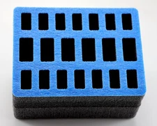 Special precut 20 knife Collector foam Blue Topper insert fits your Pelican 1300