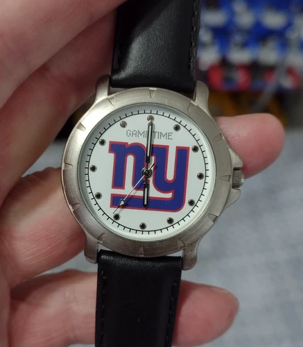 Men's NEW YORK GIANTS Watch by GAME TIME w/ New Battery - Works Great! f77