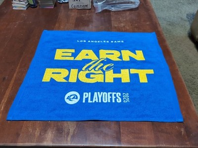 2025 Los Angeles Rams Earn the Right  Playoffs Rally Towel New And Nice!