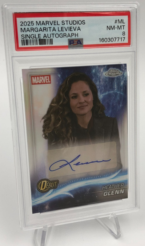 MARGARITA LEVIEVA AUTO card 2025 MARVEL STUDIOS DAREDEVIL as HEATHER GLENN PSA 8