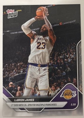 LEBRON JAMES 2025-26 Topps Now NBA #188 1st Ever 3PM Multiple Franchises Lakers