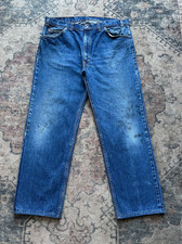 Vintage Levis 505 Orange Tab Jeans Men's 40x34 Fits 37x29 Made in USA