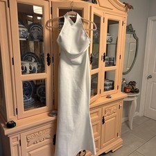 Fashion Nova Aviva Bandage Halter Maxi Dress in White