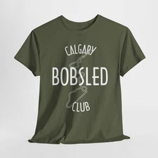 Calgary Bobsled Club Unisex Heavy Cotton Tee - Sporty, Comfortable, Unique Gift