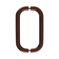 BRIXWELL Standard Tubular Shower Door Handle Back to Back Mount, Antique Copp...