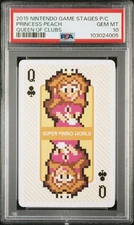 2015 NINTENDO MARIO GAME STAGES PLAYING CARDS PRINCESS PEACH PSA 10