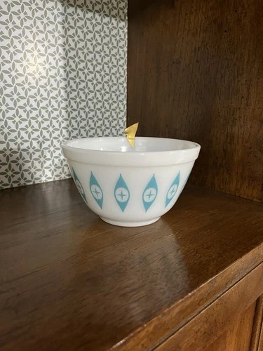 Pyrex Atomic Eyes 401 Bowl Vintage