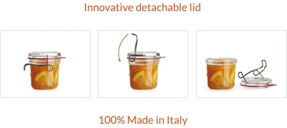 Luigi Bormioli Lock-Eat 3pc Jar Set (Set of 3) : Innovative Glass Lid, Easy t... - Image 3 of 4