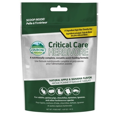 Oxbow Critical Care Herbivore, Emergency Guinea Pig Food, Rabbit Food for Recove