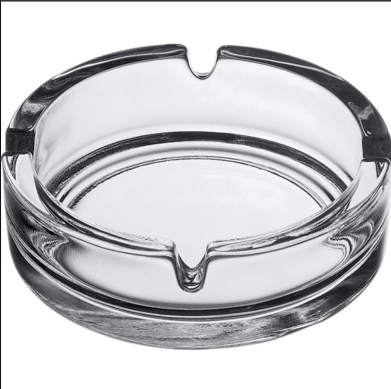 RHP Aschenbecher aus Glas Ascher rund Draußen Gastro Wind Bar Massiv