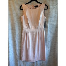 Tahari Arthur S Levine Wilda Sheath Dress Blush Pink Satin 5120M587 Sleeveless 6