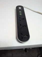 Power strip European with 3 socket positions & 3 USB ports