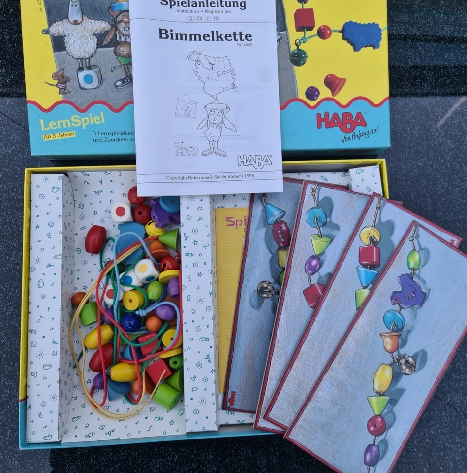 Bimmelkette - HABA 1996 - Bunte Fädelei - Lernspiel für 2-4 Spieler ab 3 Jahren - Bild 3 von 3
