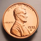 1972-S US Lincoln Memorial Cent RED BU From Original Roll FAST SHIPPING