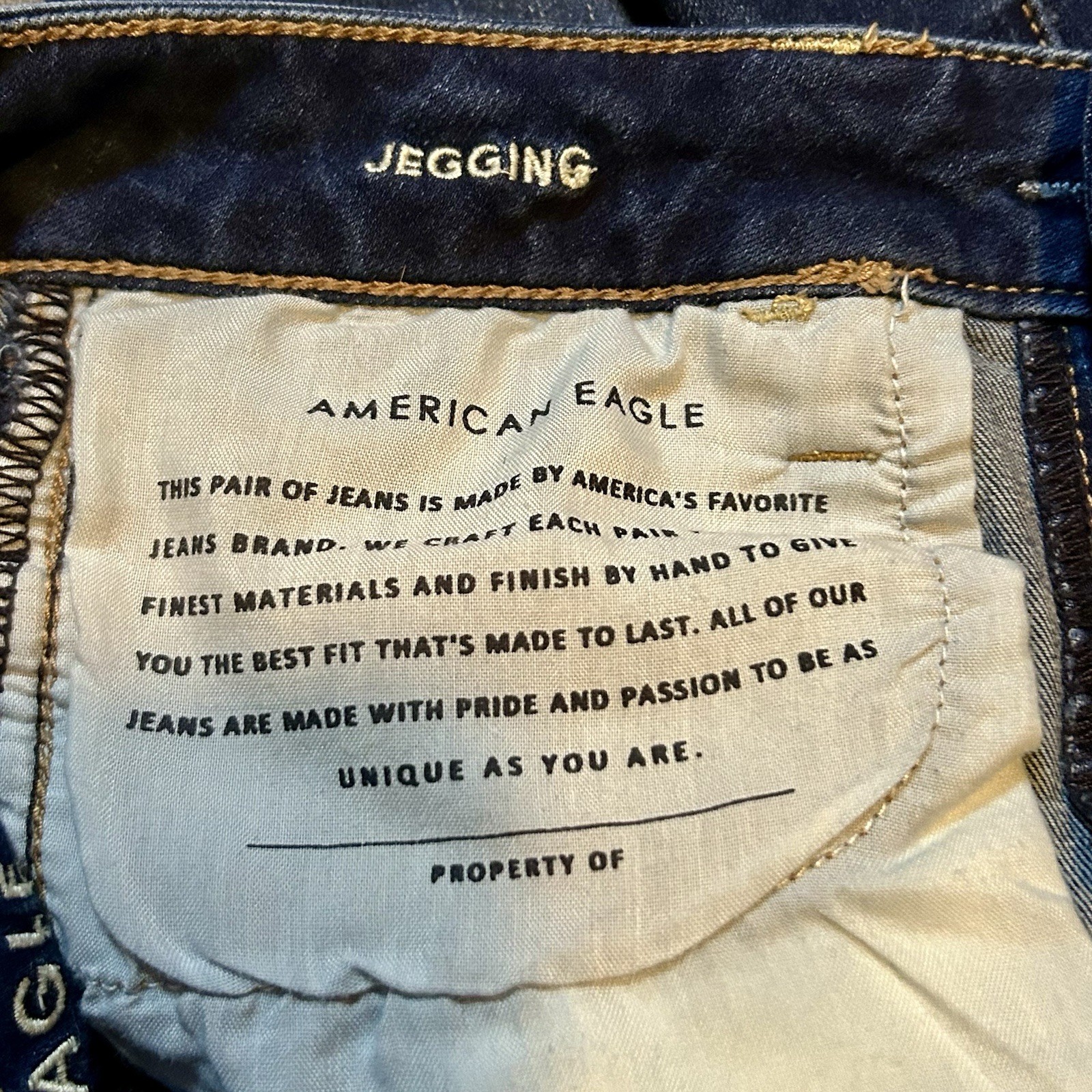 American Eagle Outfitters Next Level Stretch Womens Jegging Sz 0 Blue Skinny Leg image 3