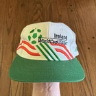 Vintage Apex One Ireland World Cup USA 94 Soccer Cap White Green Orange 1994