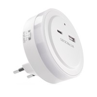 Emos Led-Nachtlicht Steckdose USB-C/A Output 5V 3.4A Schalter DäMmerungssensor
