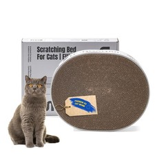 Cat Scratcher Bed   16.5" x 13" Premium Scratch Lounge Bed Made from Recycled...