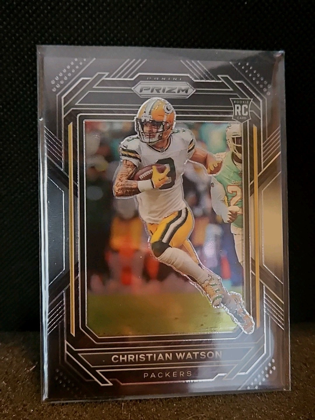2022 Panini Chronicles - Prizm Black Christian Watson #PB-18 Silver (RC) Rookie