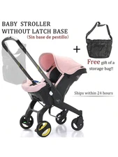 4-in-1 High Landscape Baby Stroller w/ Car Seat, Foldable Pram System