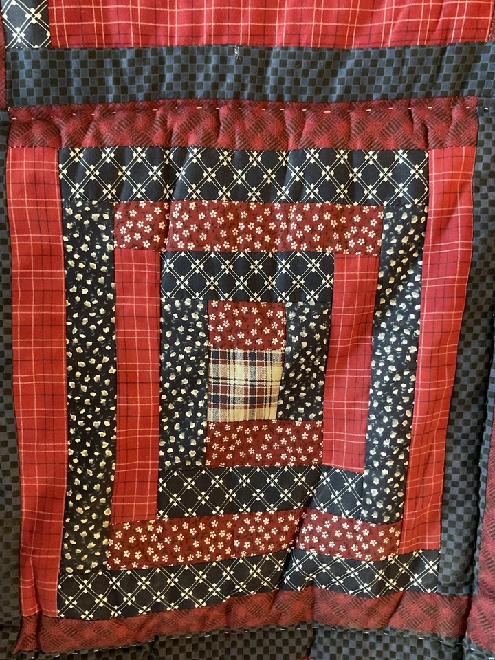 Бревенчатая хижина Victorian Heart Co. плед/одеяло 60 X 50 с подходящим наволочкой 16 дюймов - Изображение 4 из 4